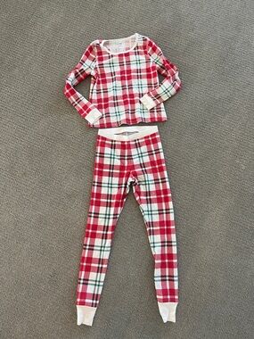 Women’s small old navy Plaid Red & White Long Sleeve Pajama Set